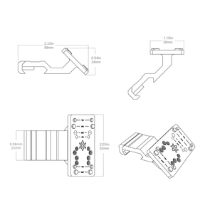 VECTOR OPTICS | UNIVERSAL 45° OFFSET RED DOT SIGHT MOUNT | Supporto offset per red dot a 45° - BackPacco - BP-VECTOR-SCFRM-29