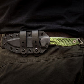 Extrema Ratio BFK Pixel coltello a lama fissa compatto con profilo tanto modificato,  impugnatura ergonomica scanalata e passante per cordino ideale per everyday carry tattico