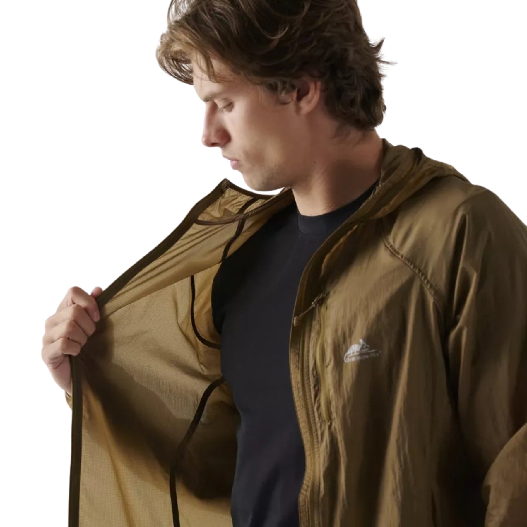 Giacca a vento Helikon-Tex Tramontane in Windpack Nylon, colore Coyote, ultraleggera, antivento e comprimibile