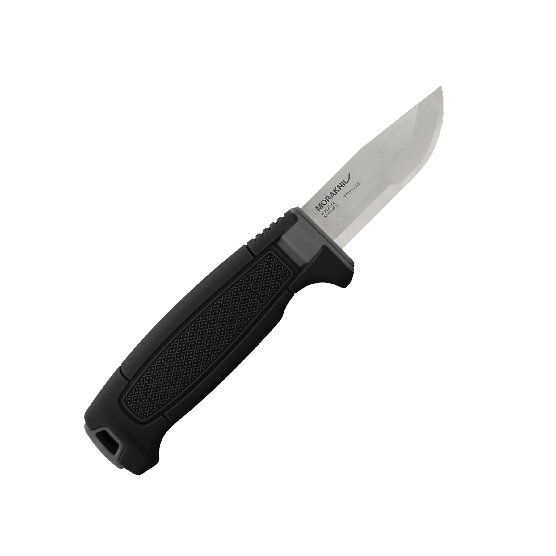Morakniv Amberg Compact coltello a lama fissa compatto con profilo Scandi combinato, impugnatura ergonomica testurizzata ad alto grip con guardia salvadita e foro per cordino, ideale per outdoor, bushcraft ed escursionismo.
