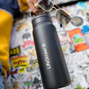 LIFESTRAW | GO SERIES STAINLESS STEEL - Borraccia filtrante isolata - BackPacco - BP-LIFESTRAW-LGV418IBWW