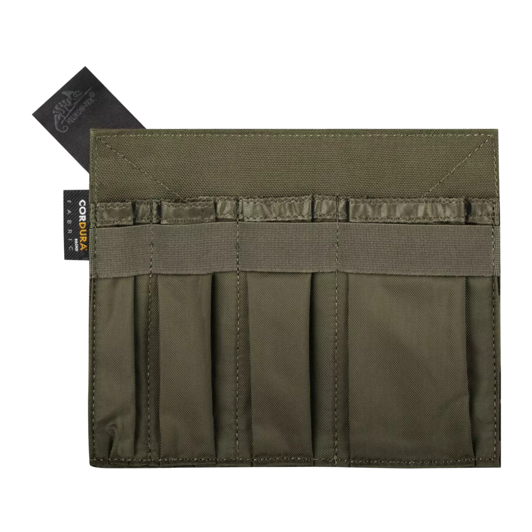 Inserto organizer tattico Helikon-Tex Insert Organizer, in Cordura, con scomparti elastici verticali per penne, torce e multi-tool, ideale per l'uso in tasche Admin o zaini