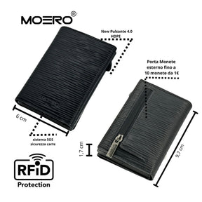 MOERO | PRO ZIP EPI BLACK - Portafoglio