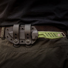 Extrema Ratio BFK Micro coltello a lama fissa compatto con profilo tanto modificato, impugnatura ergonomica sagomata e foro passante per cordino ideale per everyday carry tattico