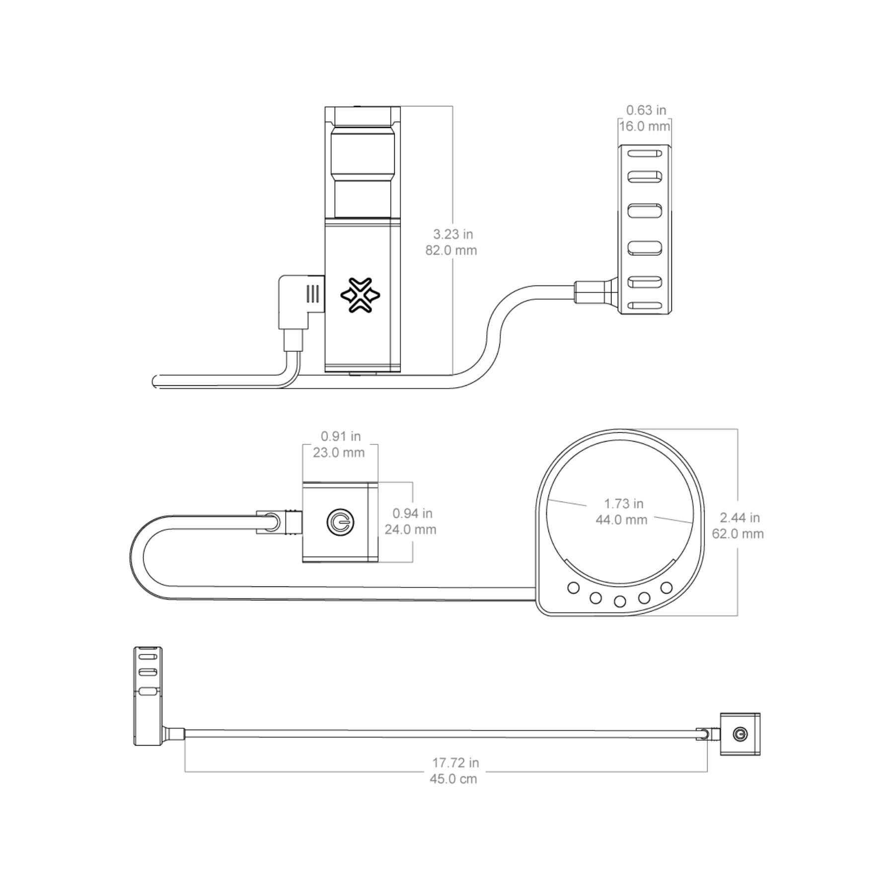VECTOR OPTICS | ELECTRONIC SCOPE LEVEL WITH DUAL INDICATOR ACD SYSTEM | Livella elettronica per ottica - BackPacco - BP-VECTOR-SCACD-28