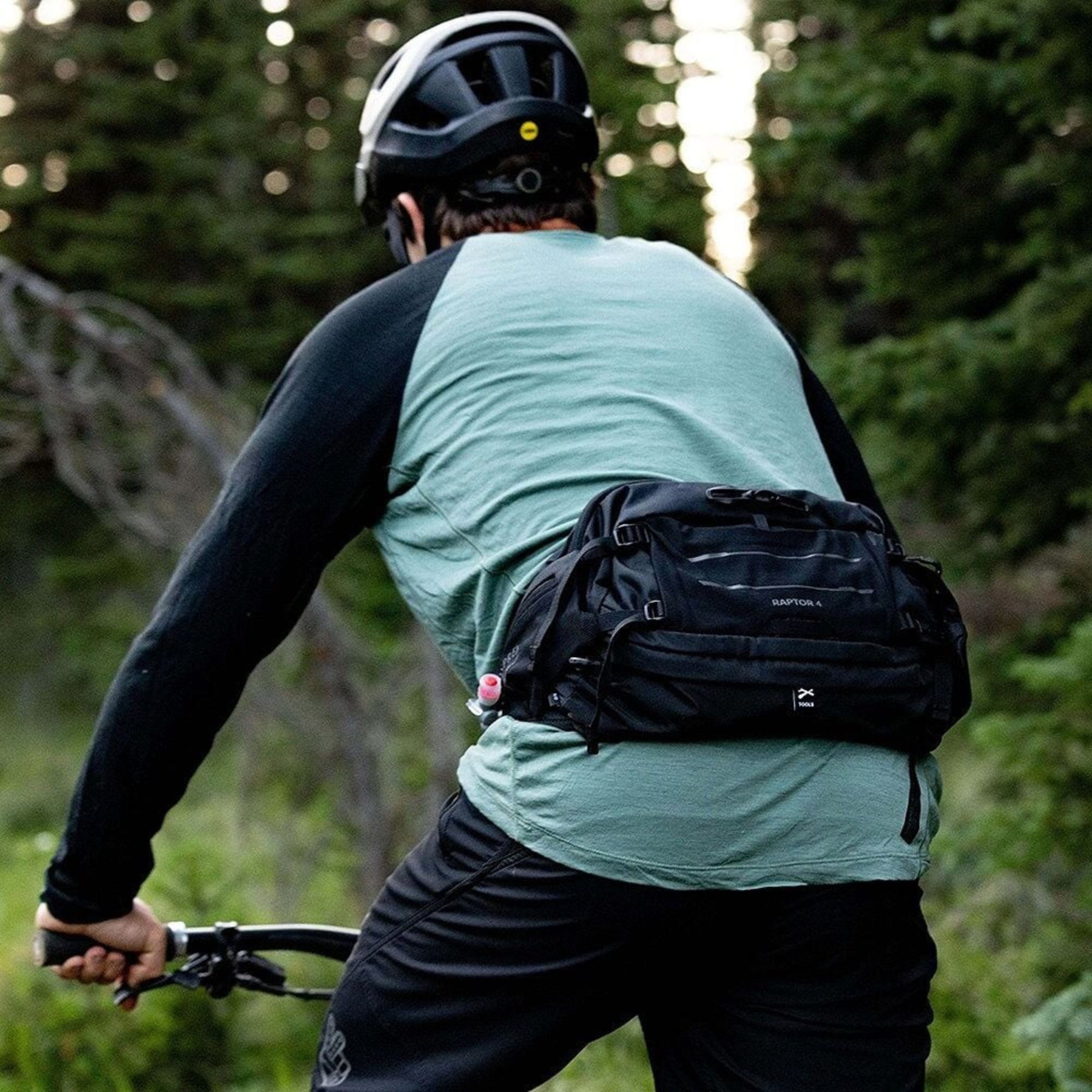 OSPREY RAPTOR 4 marsupio da ciclismo 4 litri con sistema di idratazione integrato scomparti con cerniera e tasche portaoggetti ideale per escursioni in mountain bike e ciclismo