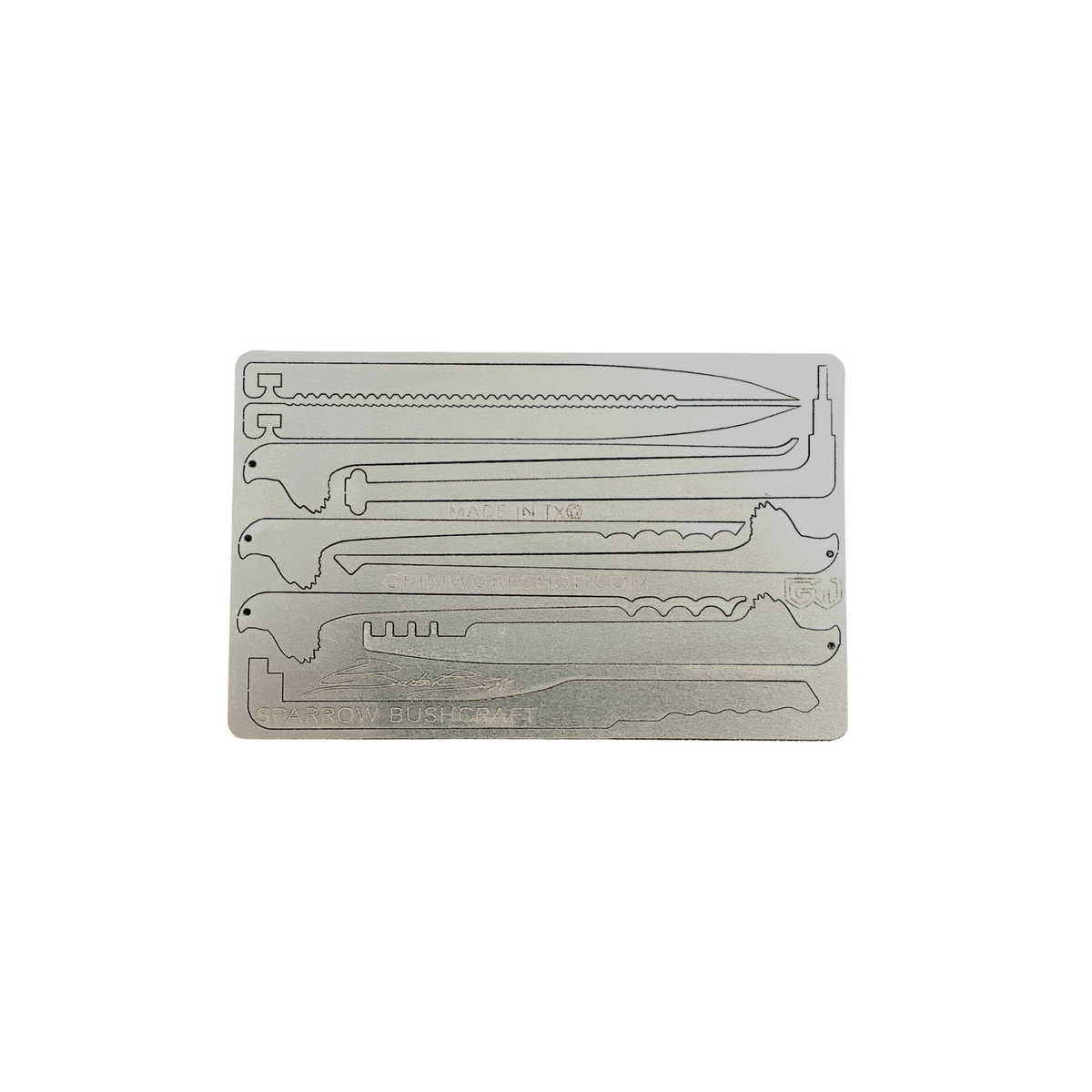 GRIM WORKSHOP | BILL ROQUE "SPARROW BUSHCRAFT" SIGNATURE CARD - Survival card