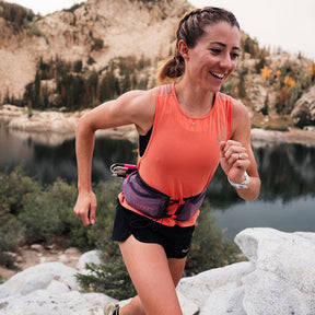 Osprey Duro Dyna Pro Belt cintura marsupio per trail running da 0.8 litri con schienale in rete traspirante tasca frontale con zip e cordini elastici di compressione e trasporto