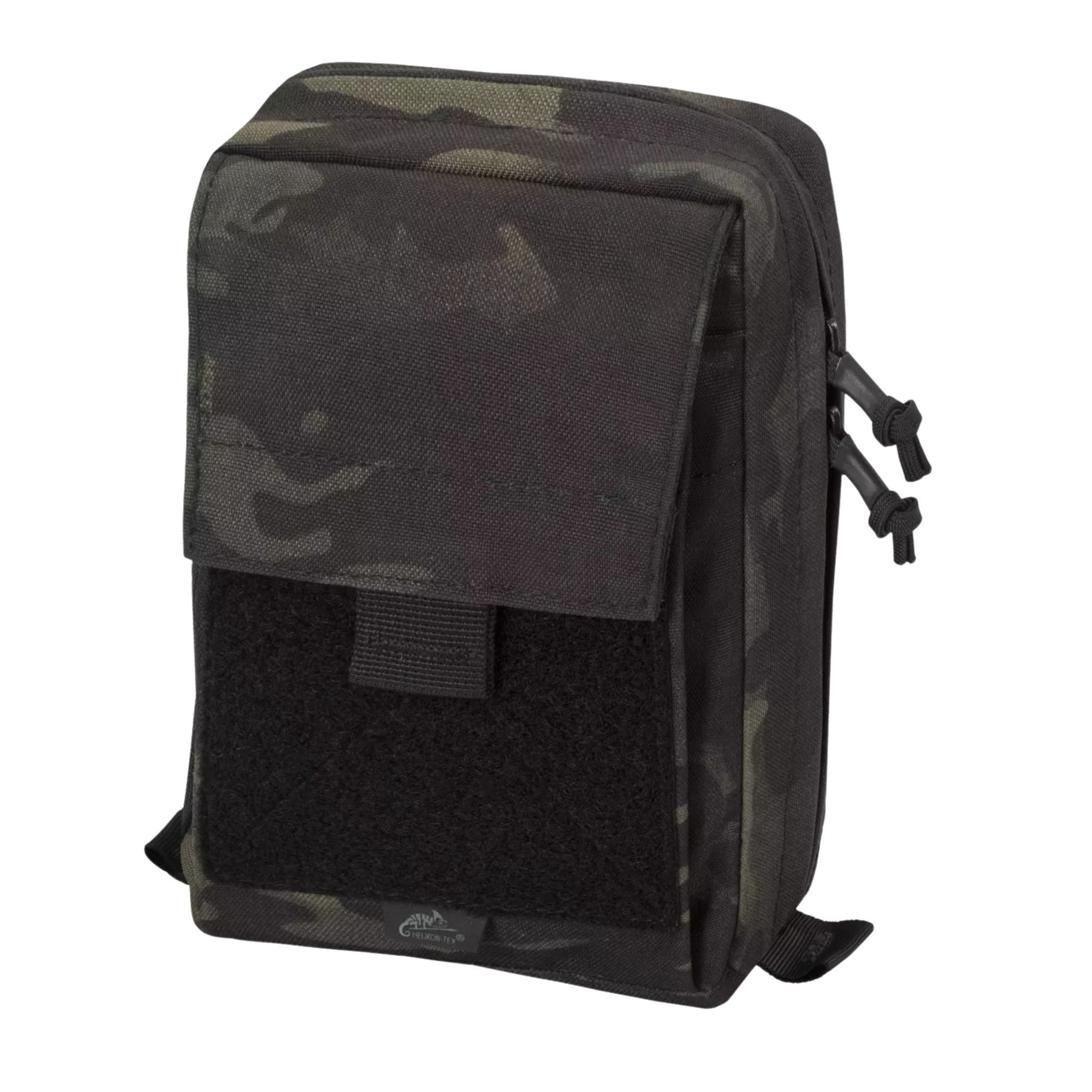 Helikon-Tex Urban Admin Pouch. Tasca organizer tattica in Cordura con pannello velcro frontale e tasca esterna espandibile. Interno a portafoglio con elastici e scomparti per fissaggio torce, multitool e blocchi appunti. Soluzione EDC modulare per organizzazione attrezzatura urbana.