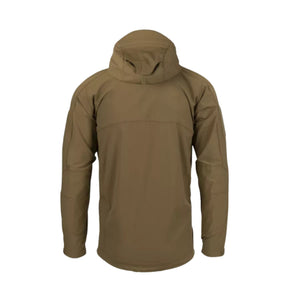 Helikon-Tex Mistral Anorak Jacket KU-MSL-NL giacca soft shell antivento e idrorepellente in tessuto elastico StormStretch con cappuccio regolabile, ampia tasca frontale a marsupio con organizer interno, tasche omerali e zip di ventilazione YKK per trekking, bushcraft e outdoor