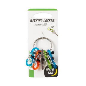 Nite Ize KeyRing S-Biner anello portachiavi con sei mini moschettoni a doppia leva per organizzazione e sicurezza chiavi in confezione originale