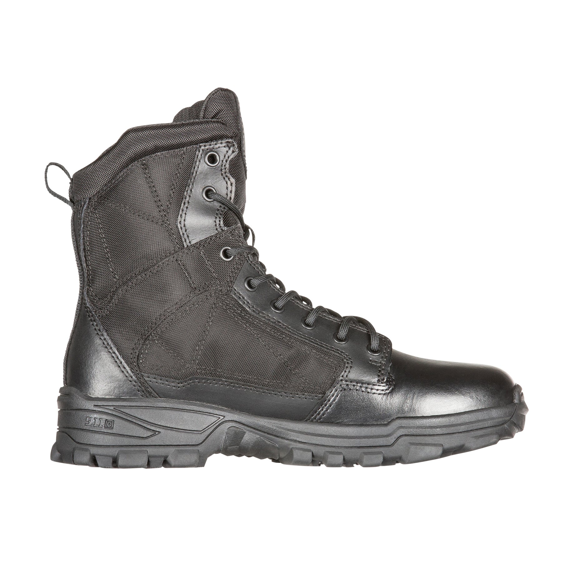 5.11 Tactical Fast-Tac 6 stivale tattico leggero da 6 pollici in pelle pieno fiore e nylon 840D ad alta resistenza all'abrasione, con soletta ammortizzata Ortholite e suola antiscivolo resistente agli oli, ideale per impiego operativo, pattuglia e outdoor.