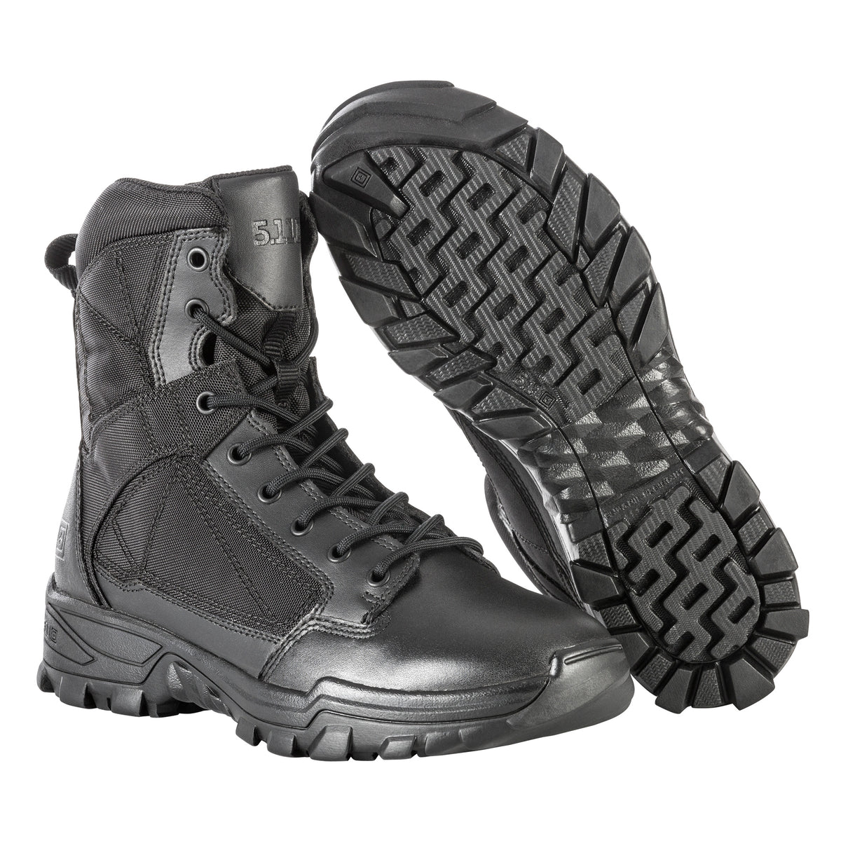 5.11 Tactical Fast-Tac 6 stivale tattico leggero da 6 pollici in pelle pieno fiore e nylon 840D ad alta resistenza all'abrasione, con soletta ammortizzata Ortholite e suola antiscivolo resistente agli oli, ideale per impiego operativo, pattuglia e outdoor.