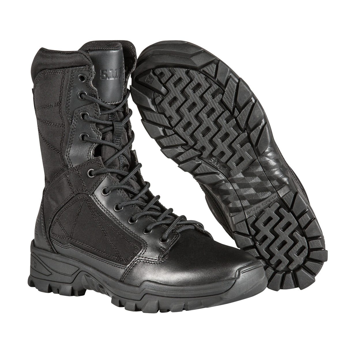 5.11 Tactical Fast-Tac 8  stivale tattico leggero da 8 pollici in pelle pieno fiore e nylon 840D ad alta resistenza all'abrasione, con soletta ammortizzata Ortholite e suola antiscivolo resistente agli oli, ideale per impiego operativo, pattuglia e outdoor.