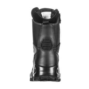 5.11 Tactical A.T.A.C. 2.0 8 Storm  anfibi tattici impermeabili da 8 pollici in pelle pieno fiore e nylon 840D con membrana SlipStream traspirante, cerniera laterale YKK, soletta Ortholite e suola antiscivolo resistente agli oli, ideali per impiego operativo e outdoor.