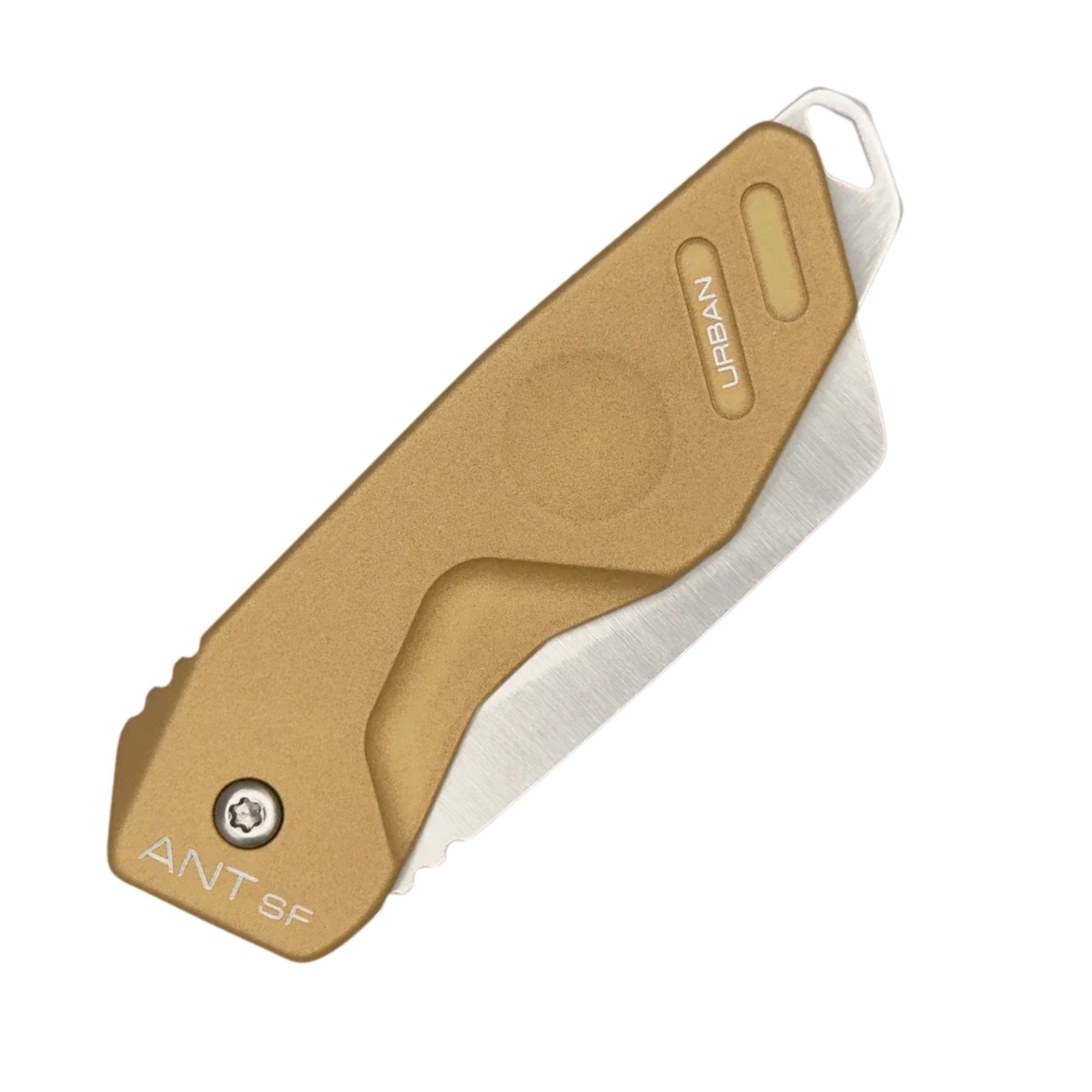 Extrema Ratio ANT Urban SF: Coltello chiudibile EDC compatto con lama sheepfoot in acciaio Bohler N690. Versione Urban caratterizzata da impugnatura in alluminio anticorodal anodizzato. Sistema di chiusura Frame Lock e struttura ultra-leggera per porto quotidiano.