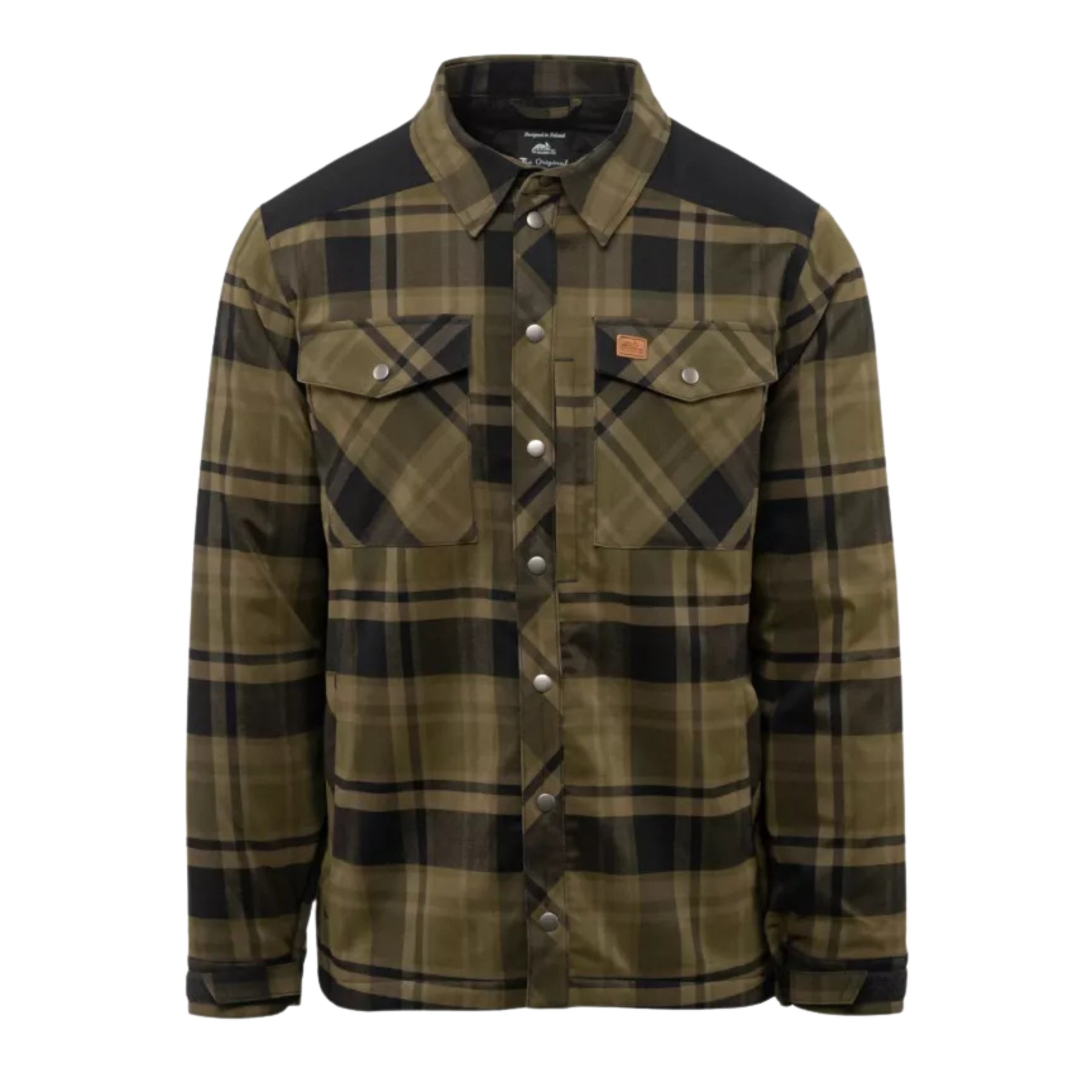 Helikon-Tex Winter Warden Shirt KO-WWS-PB camicia invernale imbottita con isolamento sintetico da 60 g/m2, rinforzi sulle spalle in tessuto VersaStretch, chiusura con bottoni automatici Prym, polsini regolabili e 7 tasche funzionali per bushcraft, escursionismo e outdoor