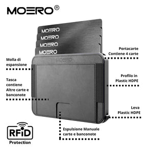 MOERO | M2 BLACK - Portafoglio MagSafe