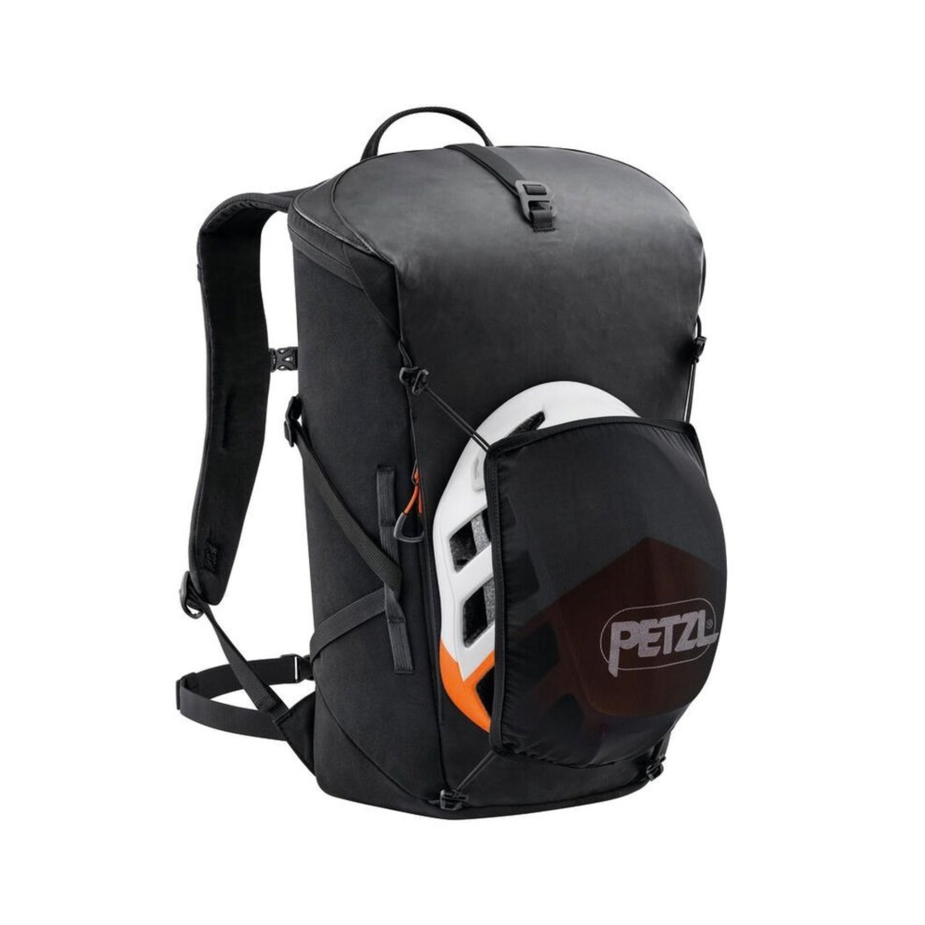 Petzl BUG zaino compatto da 18 litri ergonomico con apertura superiore, fettuccia portacorda, cinghie di compressione e scomparto imbottito, ideale per arrampicata su vie lunghe, outdoor e uso quotidiano.