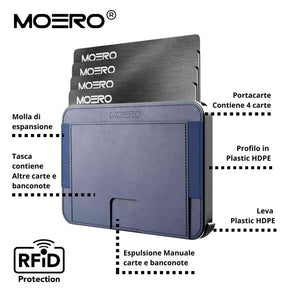 MOERO | M2 BLUE - Portafoglio MagSafe