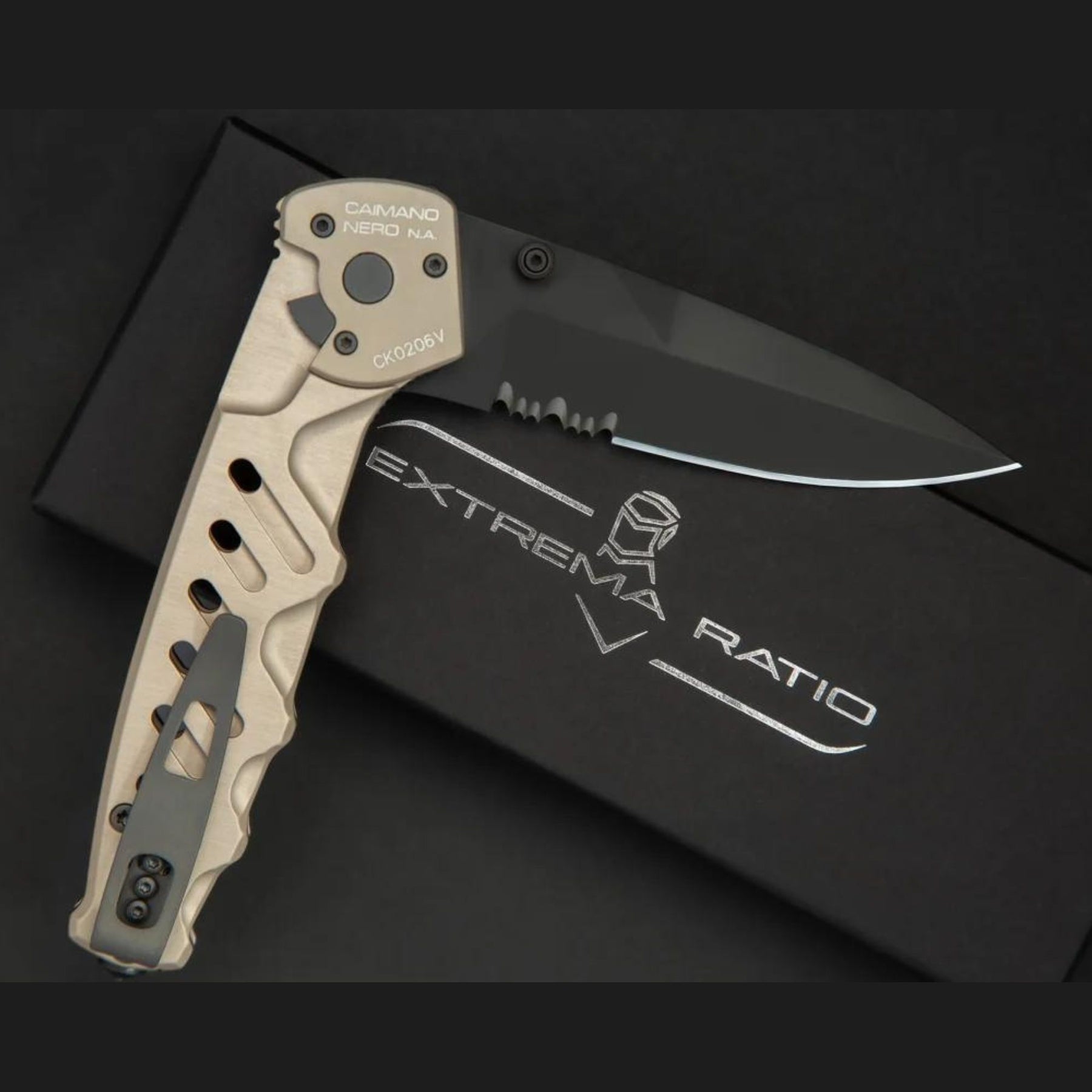 EXTREMA RATIO | CAIMANO NERO N.A. TACTICAL MUD - COLTELLO CHIUDIBILE EDC