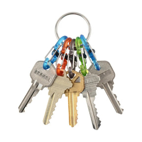 Nite Ize KeyRing S-Biner anello portachiavi con sei mini moschettoni a doppia leva per organizzazione e sicurezza chiavi in confezione originale