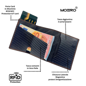 MOERO | PRO ZIP CARBON RACING ORANGE - ORANGE - Portafoglio