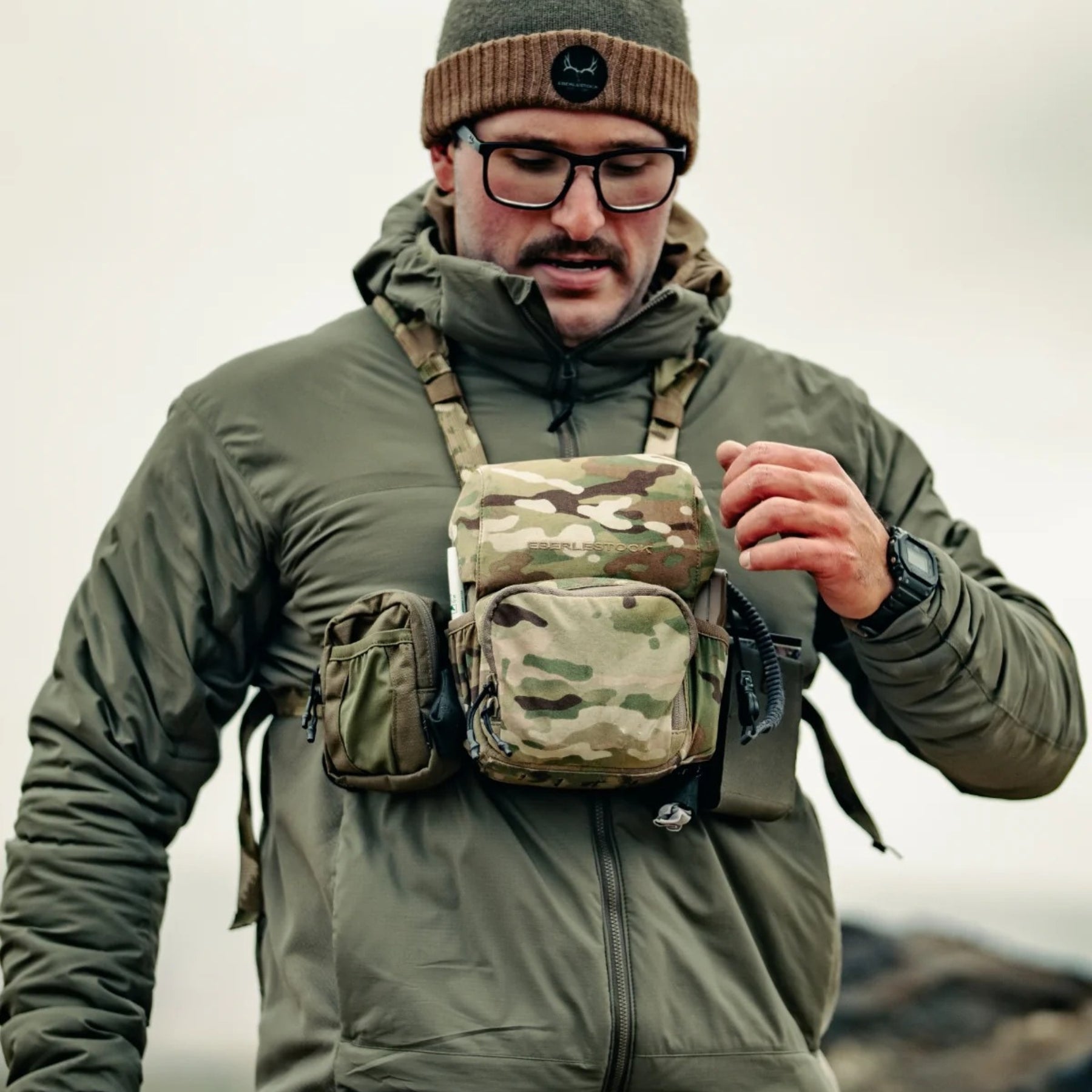 EBERLESTOCK | BRAVO MODULAR BINO PACK - Chest pack per binocolo - BackPacco - BP-EBERLESTOCK-B9SMM