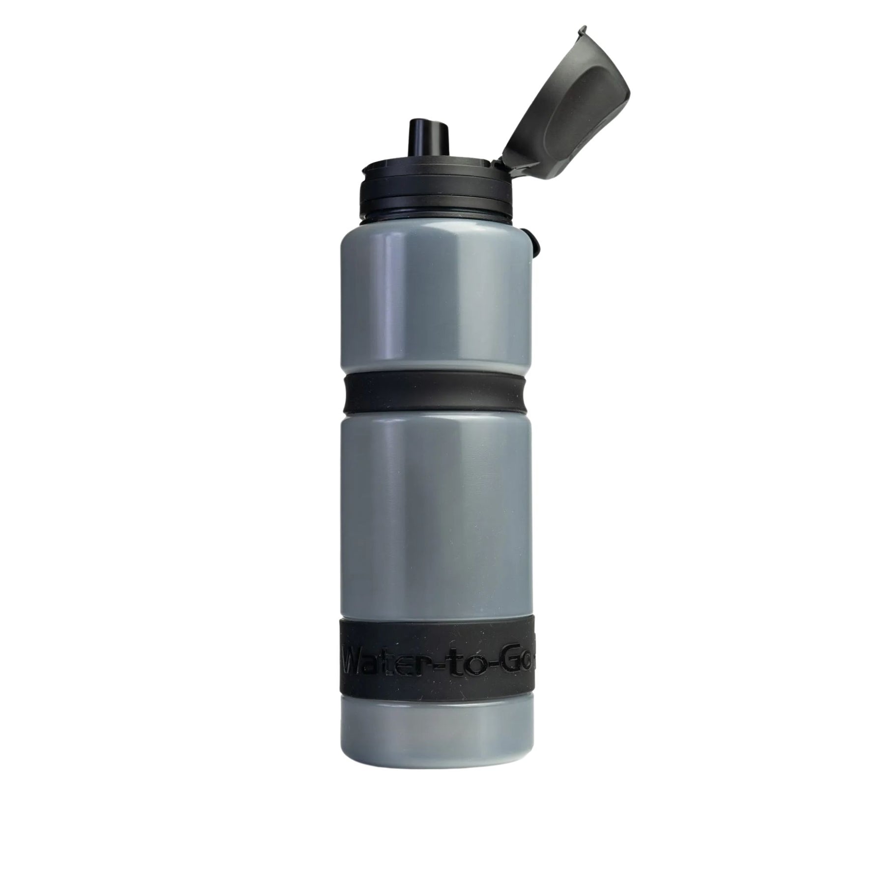 Water-to-Go Eco Active Bottle 75 cl borraccia filtrante con sistema di purificazione avanzato cinturino da polso integrato e chiusura di sicurezza ideale per attività outdoor escursionismo e sport.