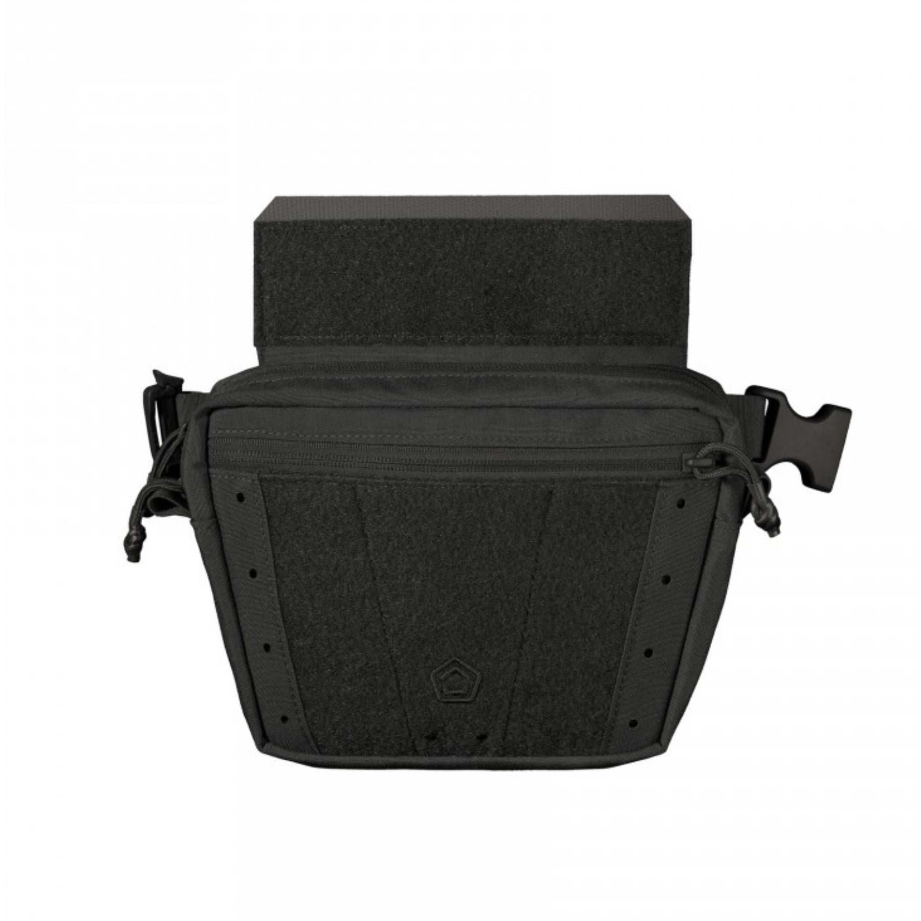 Pentagon Amina Dangler Pouch marsupio tattico multifunzione e tasca dangler per gilet portapiastre con pannello frontale a strappo per patch, fori di drenaggio e cinghia regolabile con fibbia a sgancio rapido per uso EDC e outdoor.