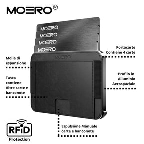 MOERO | M2 PRO VINTAGE BLACK - Portafoglio MagSafe