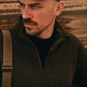 Helikon-Tex Alpha Tactical Jacket giacca tattica in pile leggero Grid Fleece con collo alto, zip intera YKK, tasche pettorali e pannelli a strappo sulle maniche per outdoor e softair