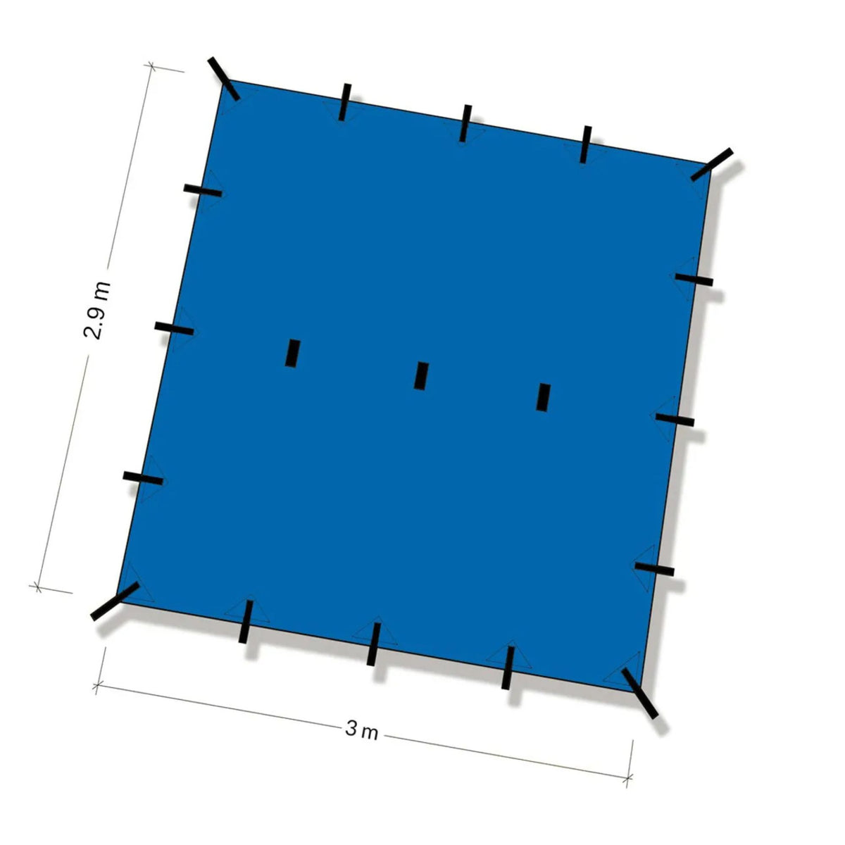 DD | RECYCLED TARP 3 X 3 METRI - Telo per camping ed escursioni