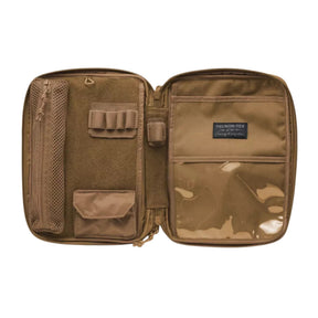 Helikon-Tex A5 Notebook Cover pouch EDC in Cordura con ampio pannello frontale in velcro e logo del brand, chiusura a cerniera superiore e tiretti in paracord. Organizer tattico portadocumenti e per accessori.