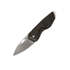 Extrema Ratio ANT SP: Coltello chiudibile EDC ultra-compatto e leggero. Lama in acciaio Bohler N690 e impugnatura in alluminio anticorodal anodizzato. Dotato di asola per cordino. Design minimalista ideale per porto quotidiano e utility.