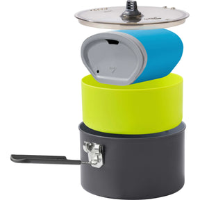 MSR TRAIL LITE SOLO COOK SET - KIT SINGOLO DI STOVIGLIE ULTRALEGGERE PER TREKKING - VISTA ESPLOSO