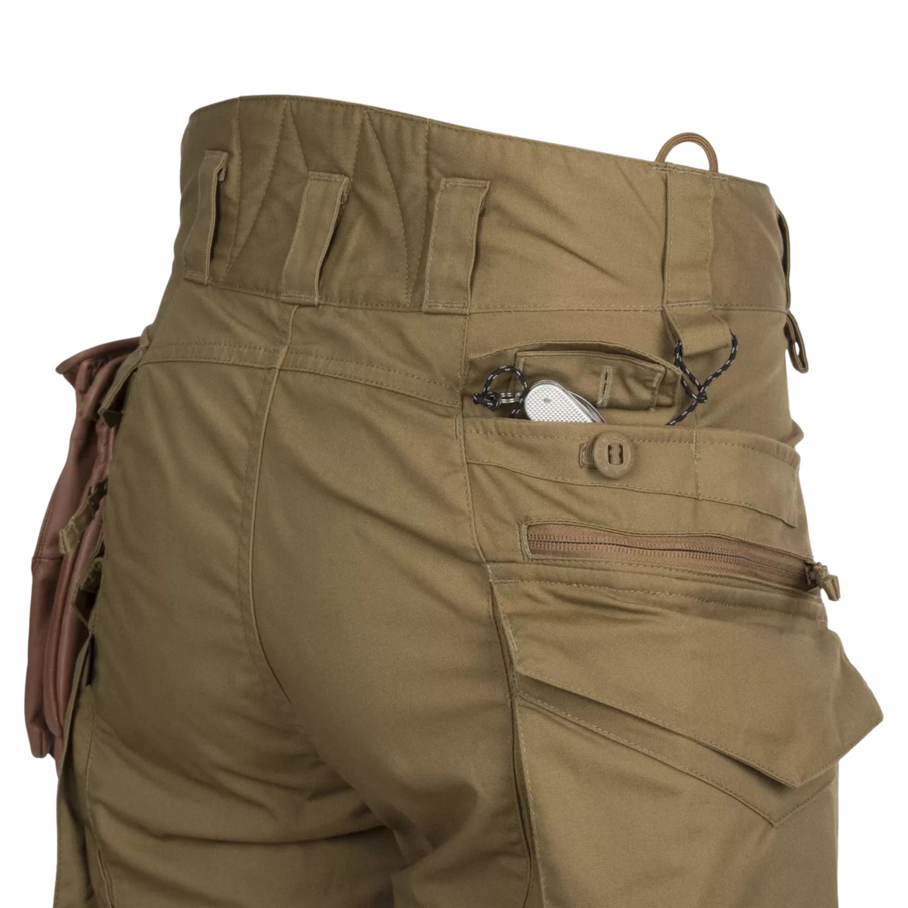 Helikon-Tex Pilgrim Pants pantaloni tecnici in tessuto DuraCanvas con rinforzi sulle ginocchia, tasche e vita rialzata per protezione renale. Ideali per bushcraft, escursionismo e attività outdoor impegnative.