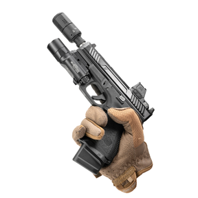 compensatore strike industries per pistola calibro 9mm accessorio tattico grigio metallo per riduzione rinculo e controllo volata