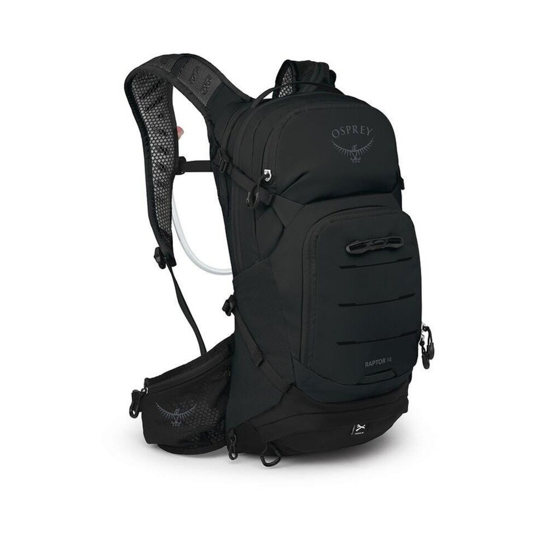 Osprey Raptor 14 zaino da ciclismo e mountain bike da 14 litri con pannello posteriore ventilato AirScape, attacco esterno per casco LidLock, scomparto per sacca idrica e sistema portattrezzi ToolWrap integrato per massima stabilità durante le uscite outdoor.