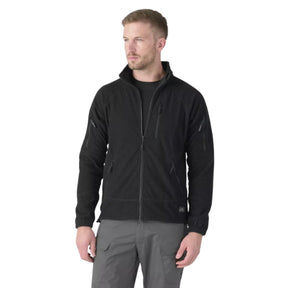 Helikon-Tex Alpha Tactical Jacket giacca tattica in pile leggero Grid Fleece con collo alto, zip intera YKK, tasche pettorali e pannelli a strappo sulle maniche per outdoor e softair