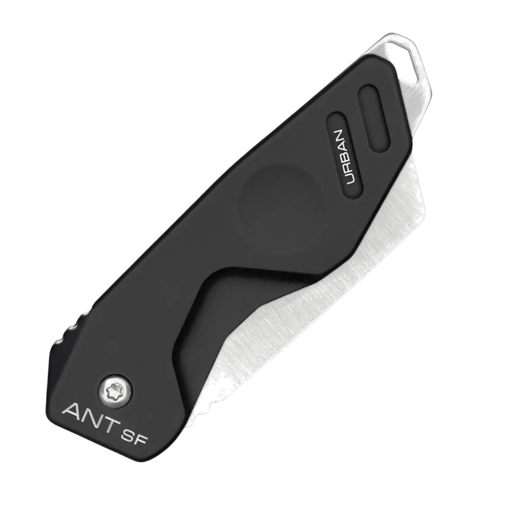 Extrema Ratio ANT Urban SF: Coltello chiudibile EDC compatto con lama sheepfoot in acciaio Bohler N690. Versione Urban caratterizzata da impugnatura in alluminio anticorodal anodizzato. Sistema di chiusura Frame Lock e struttura ultra-leggera per porto quotidiano.