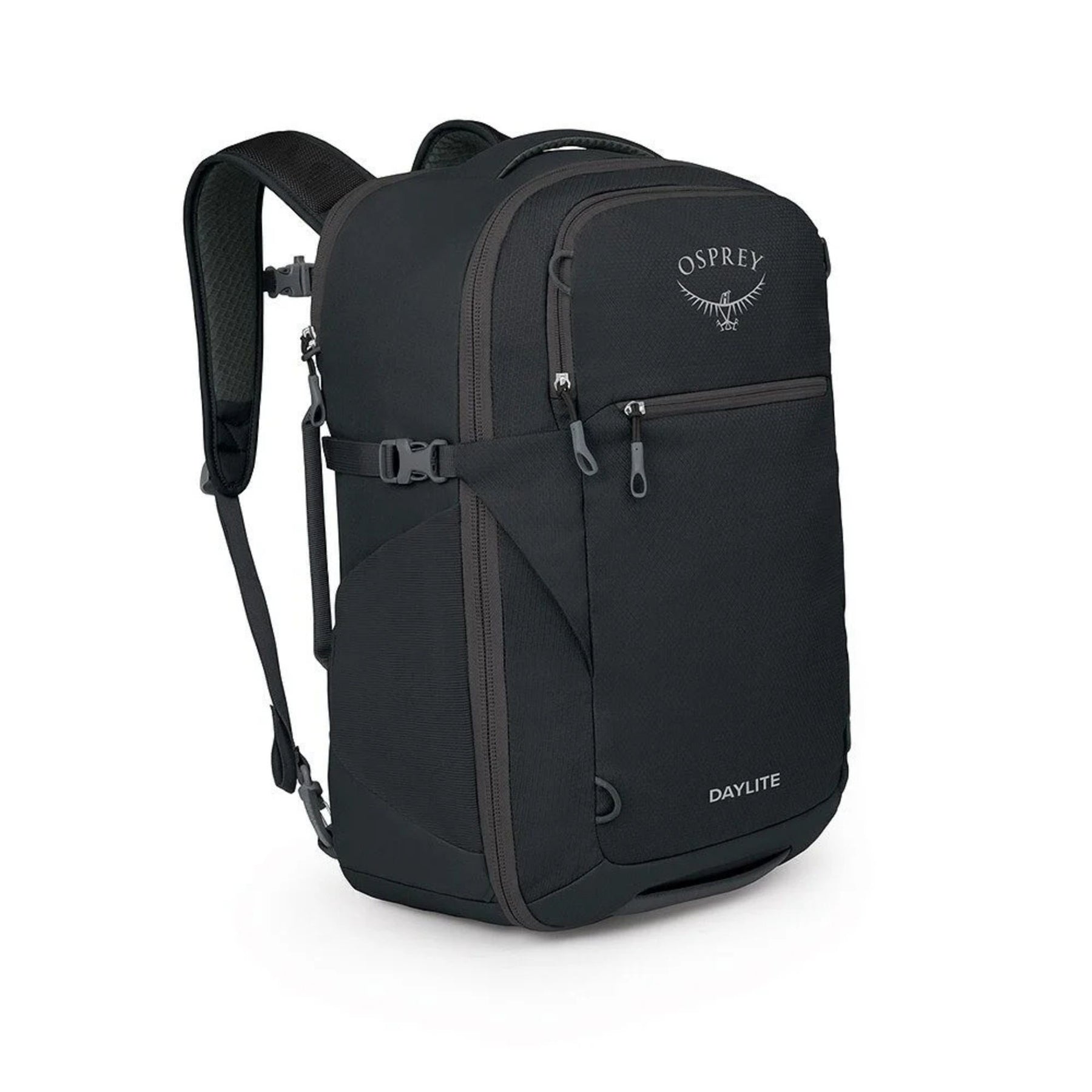 Osprey Daylite Carry-On Travel Pack 35 zaino da 35 litri ottimizzato per i viaggi con spallacci imbottiti, tasca frontale con zip, cinghie di compressione e tasche laterali elasticizzate. Un bagaglio a mano versatile ideale per escursioni e spostamenti.