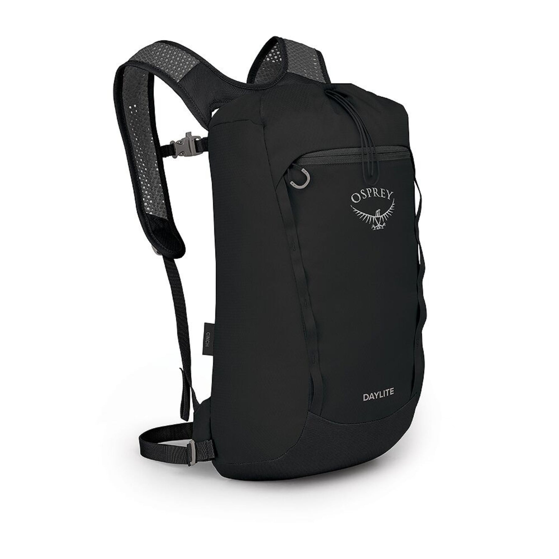 Osprey Daylite Cinch Zaino da 15 Litri con chiusura superiore a coulisse, spallacci traspiranti traforati e tasca frontale con zip. Accessorio versatile ideale per trekking leggero, escursioni e uso quotidiano.