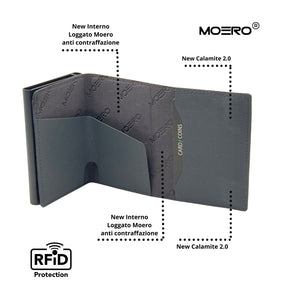 MOERO | PRO ZIP SAFFIANO GREY - Portafoglio