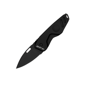 Extrema Ratio ANT SP: Coltello chiudibile EDC ultra-compatto e leggero. Lama in acciaio Bohler N690 e impugnatura in alluminio anticorodal anodizzato. Dotato di asola per cordino. Design minimalista ideale per porto quotidiano e utility.