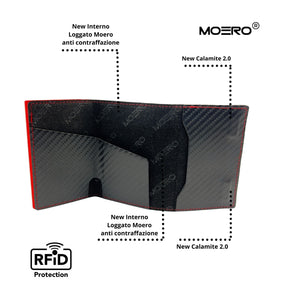 MOERO | PRO ZIP CARBON RACING RED - RED - Portafoglio