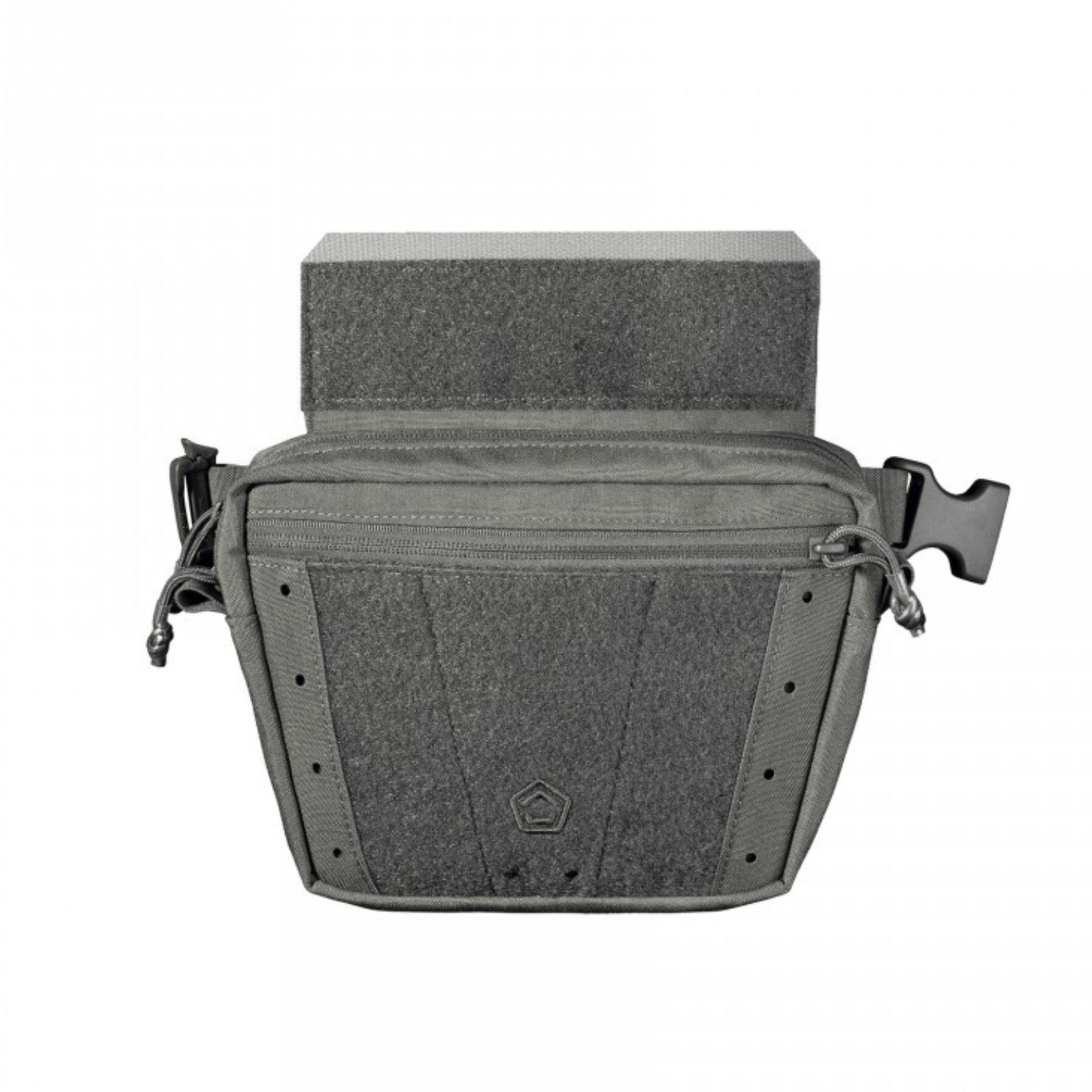Pentagon Amina Dangler Pouch marsupio tattico multifunzione e tasca dangler per gilet portapiastre con pannello frontale a strappo per patch, fori di drenaggio e cinghia regolabile con fibbia a sgancio rapido per uso EDC e outdoor.