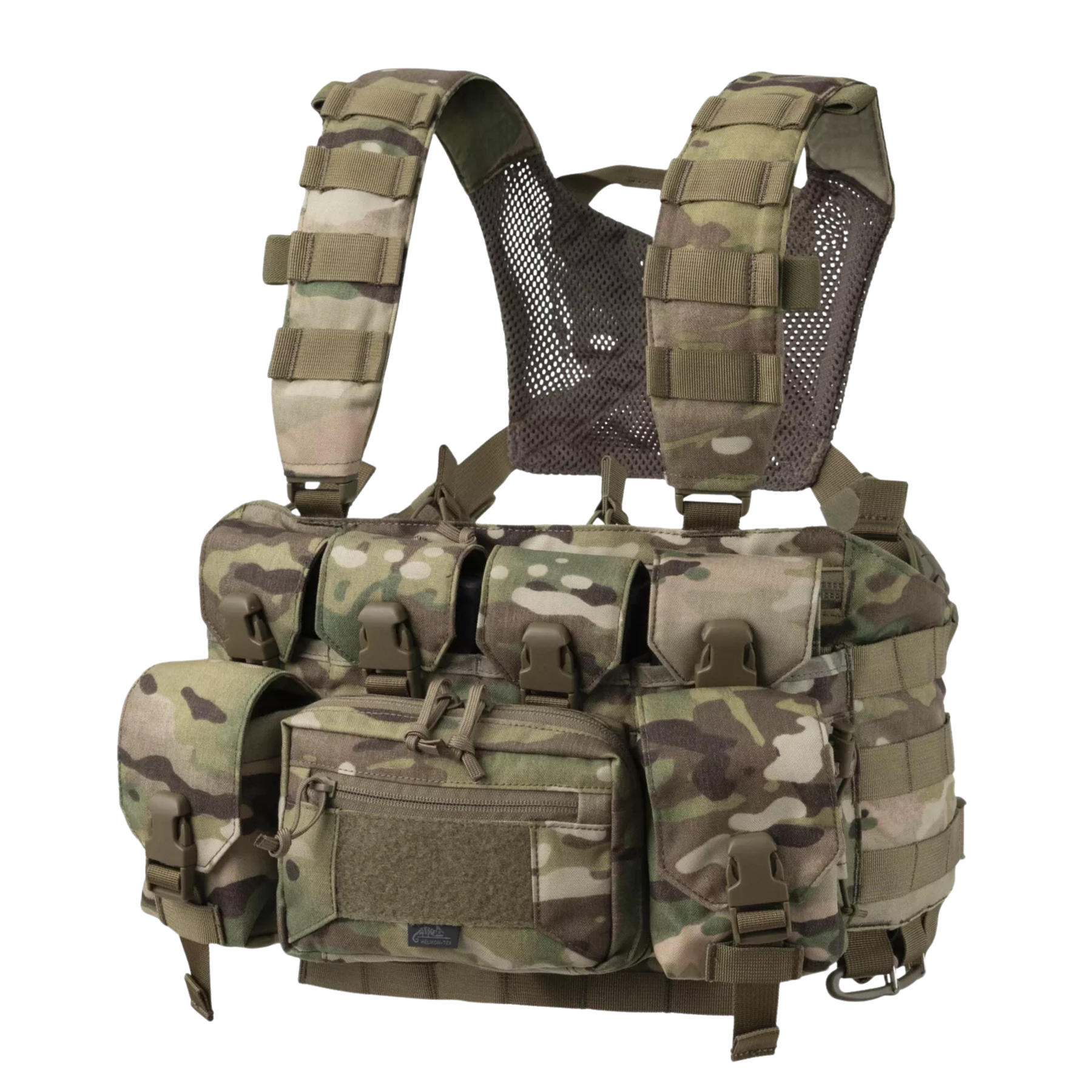 Chest rig tattico Helikon-Tex Guardian Recce, leggero e modulare con configurazione per ricognizione, dotato di tasche integrate e compatibilità con sistema MOLLE/PALS