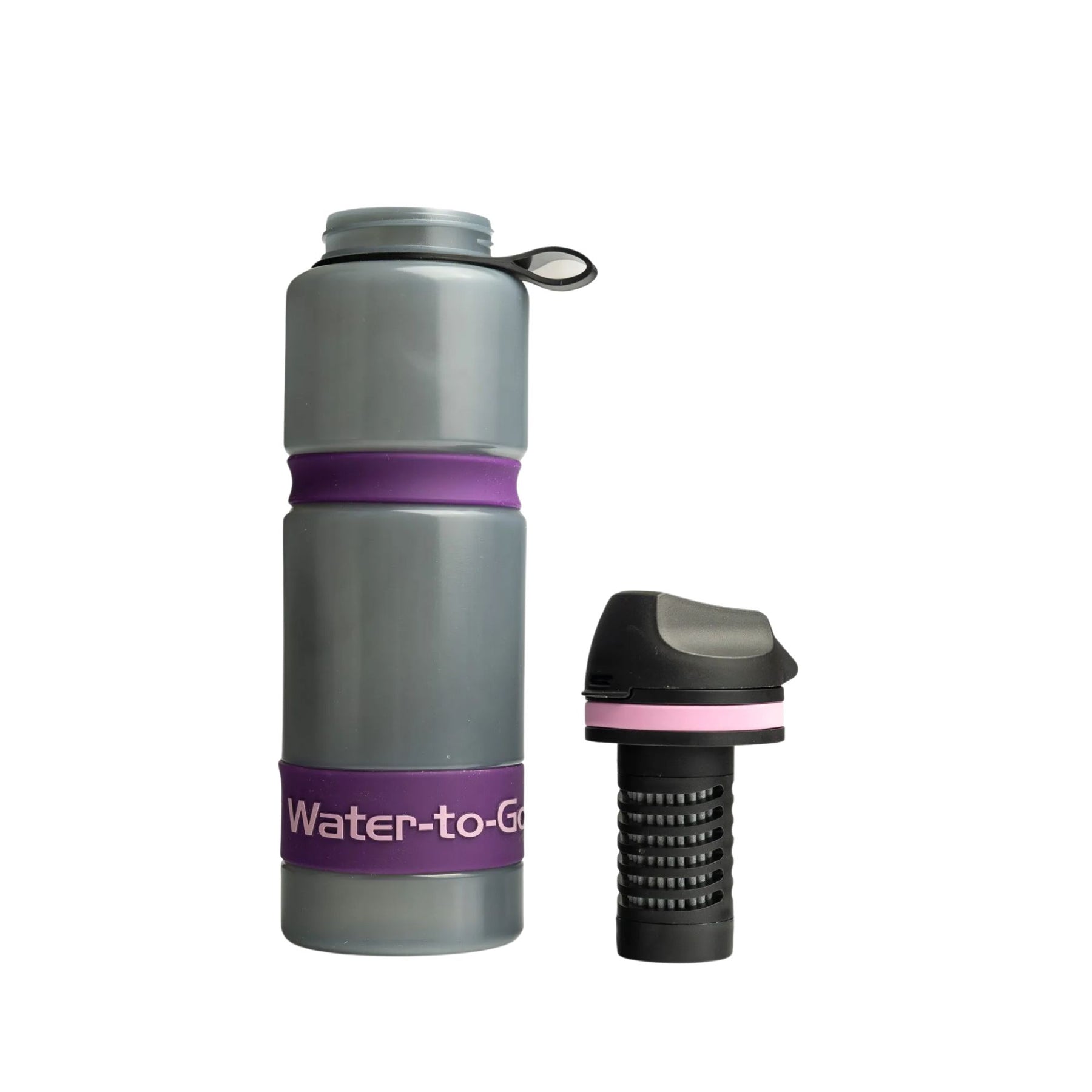 Water-to-Go Eco Active Bottle 75 cl borraccia filtrante con sistema di purificazione avanzato cinturino da polso integrato e chiusura di sicurezza ideale per attività outdoor escursionismo e sport.