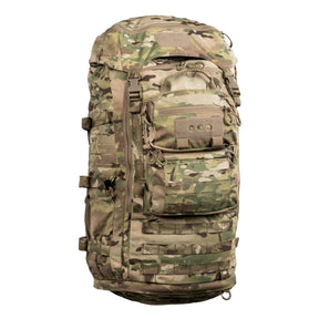 Eberlestock Mission Ruck zaino tattico militare da 79.22 litri con sistema MOLLE e tasche modulari frontali e laterali, FUNZIONA ESCLUSIVAMENTE CON IL TELAIO MISSION EMOD. Caratterizzato da cinghie di compressione e pannello in velcro per patch, ideale per escursioni tecniche, trekking intensivo e utilizzi operativi professionali.